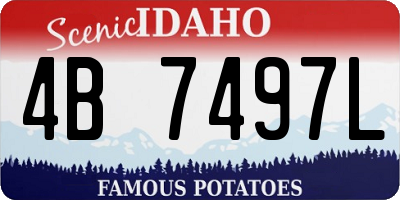ID license plate 4B7497L
