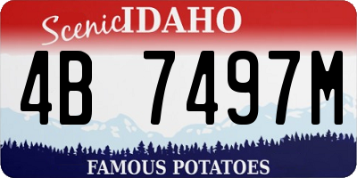 ID license plate 4B7497M
