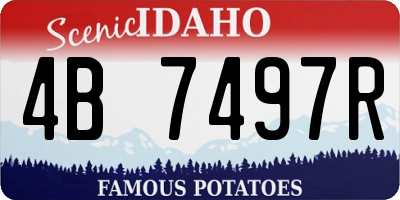 ID license plate 4B7497R