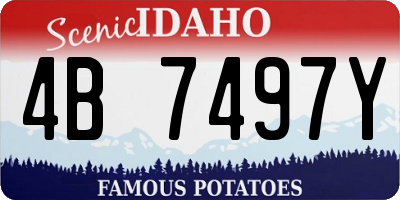 ID license plate 4B7497Y