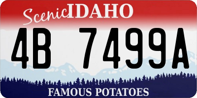 ID license plate 4B7499A