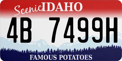 ID license plate 4B7499H
