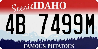 ID license plate 4B7499M
