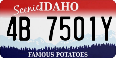 ID license plate 4B7501Y