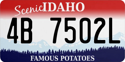 ID license plate 4B7502L