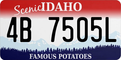 ID license plate 4B7505L