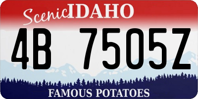 ID license plate 4B7505Z