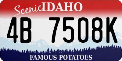 ID license plate 4B7508K