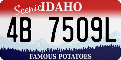 ID license plate 4B7509L