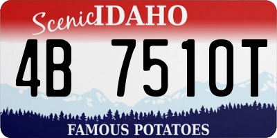 ID license plate 4B7510T