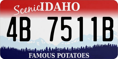 ID license plate 4B7511B