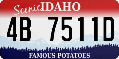 ID license plate 4B7511D
