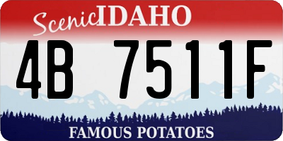 ID license plate 4B7511F