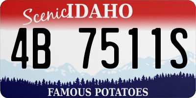 ID license plate 4B7511S