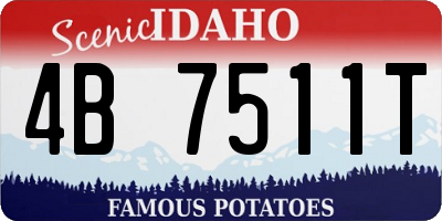 ID license plate 4B7511T