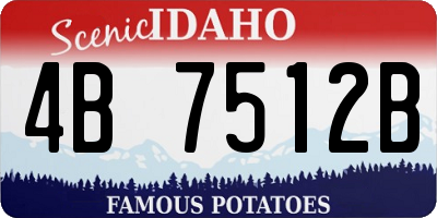 ID license plate 4B7512B