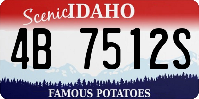 ID license plate 4B7512S