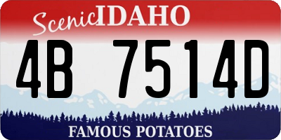 ID license plate 4B7514D