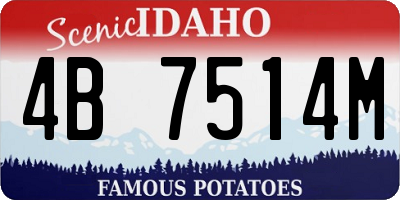 ID license plate 4B7514M