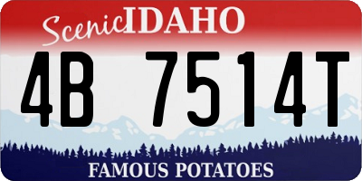 ID license plate 4B7514T