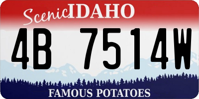 ID license plate 4B7514W