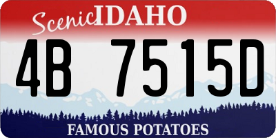 ID license plate 4B7515D