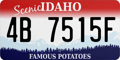 ID license plate 4B7515F