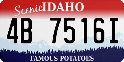 ID license plate 4B7516I