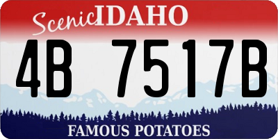 ID license plate 4B7517B