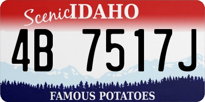 ID license plate 4B7517J