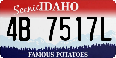 ID license plate 4B7517L