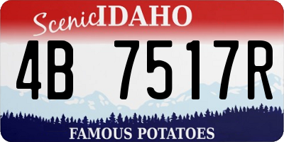 ID license plate 4B7517R