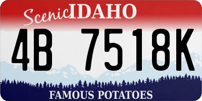 ID license plate 4B7518K