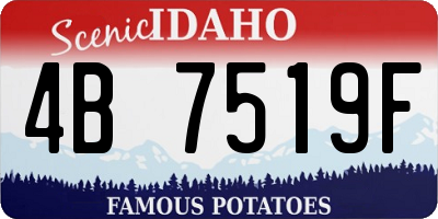 ID license plate 4B7519F