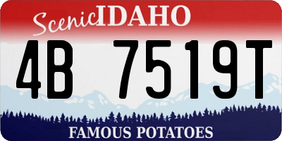ID license plate 4B7519T