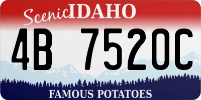 ID license plate 4B7520C