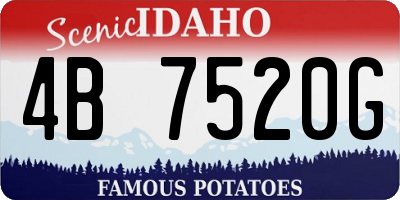 ID license plate 4B7520G