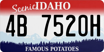 ID license plate 4B7520H