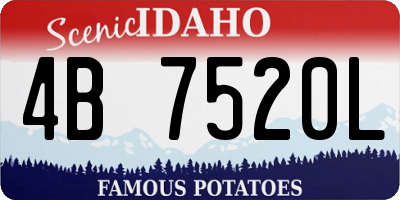 ID license plate 4B7520L