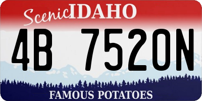 ID license plate 4B7520N