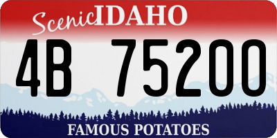 ID license plate 4B7520O