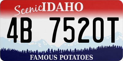 ID license plate 4B7520T