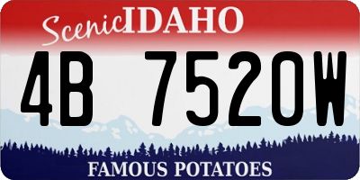 ID license plate 4B7520W