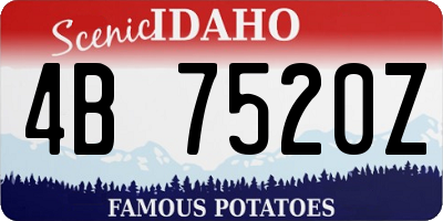 ID license plate 4B7520Z