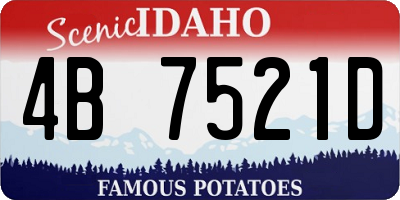 ID license plate 4B7521D