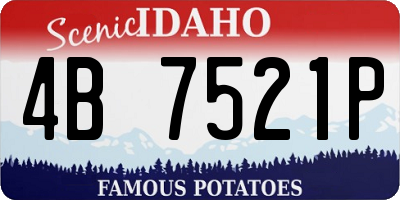 ID license plate 4B7521P