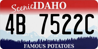 ID license plate 4B7522C
