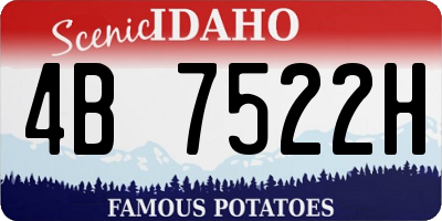 ID license plate 4B7522H