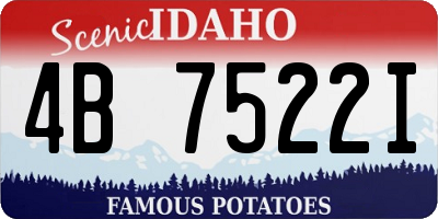 ID license plate 4B7522I