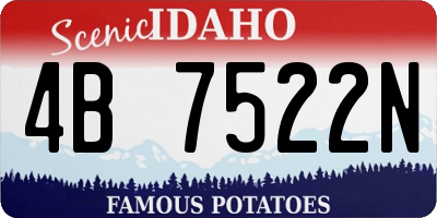 ID license plate 4B7522N
